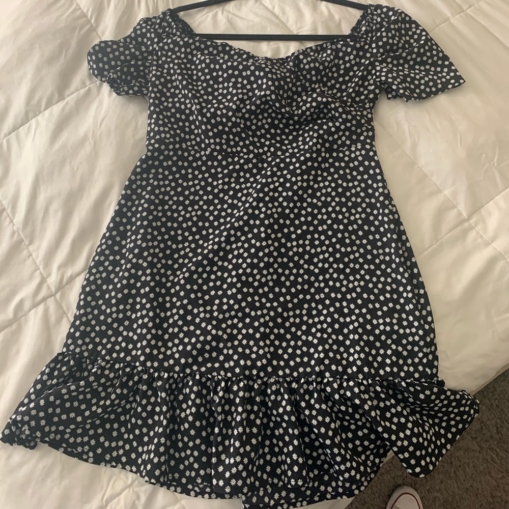 Black floral dress